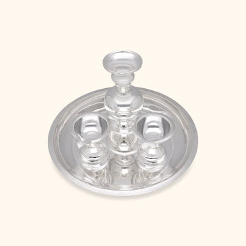 925 Exquisite Silver Puja Thali Elegance for Rituals and Offerings